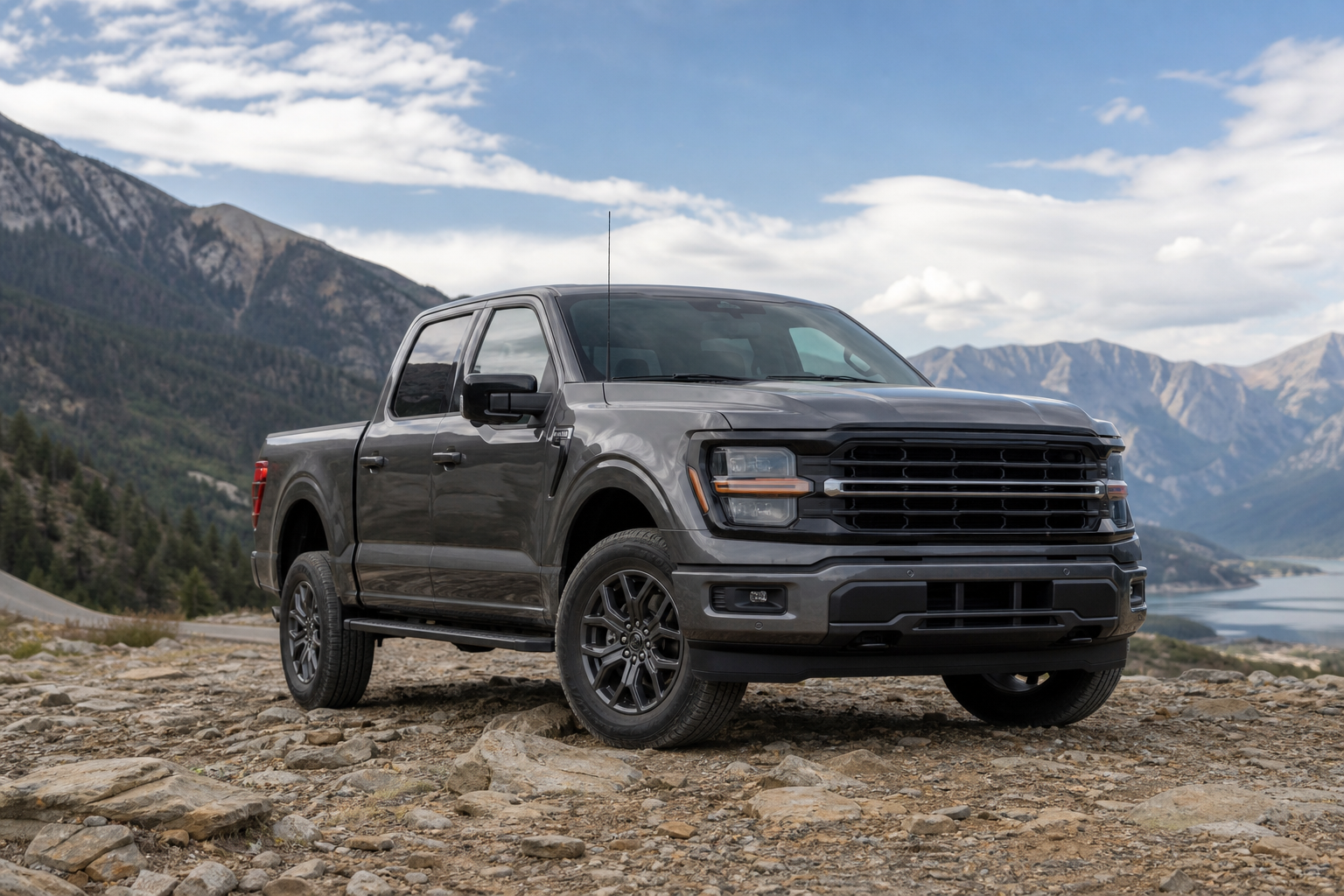 2026 Ford F-150 parked in a scenic outdoor setting